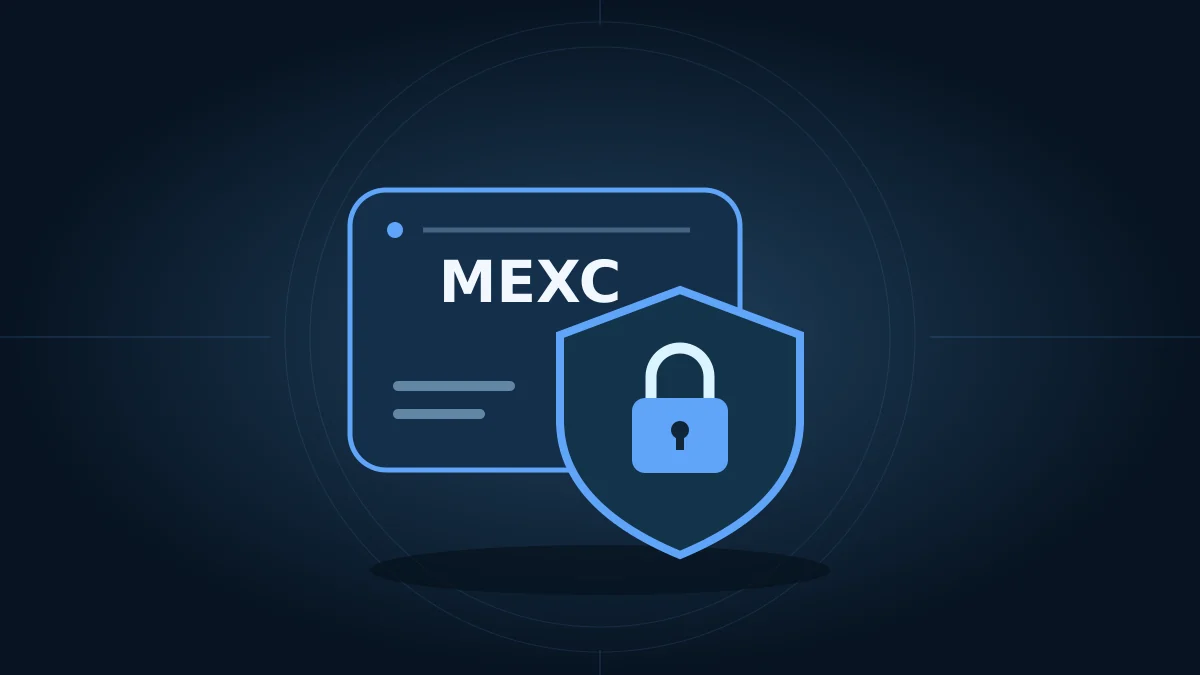 Карточка MEXC и щит с замком: ограничения обслуживания пользователей
